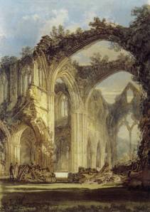 The chancel and crossing of Tintern Abbey - Turner